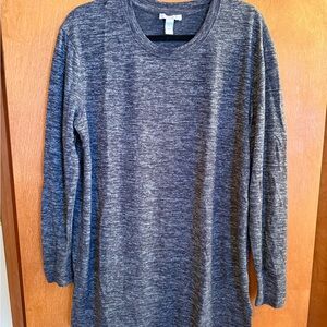 Daily Ritual Women's Heather Gray Crew Neck Sweater